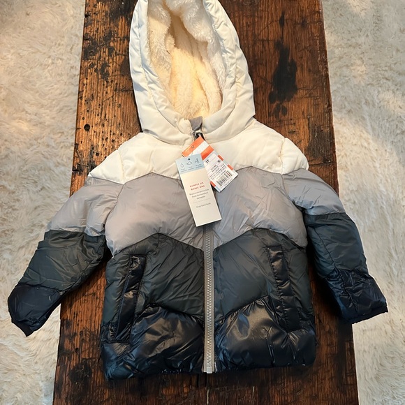 Cat & Jack Stylish Colorblock Puffer Jacket - Picture 1 of 4